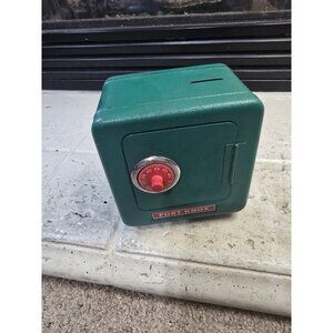 Vintage Toy Safe Fort Knox Combo Coin Bank Superior Toy and Mfg Co., Inc Green.